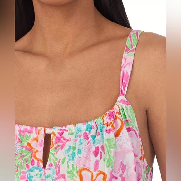 Ralph Lauren Women's Short Tunnel Neck Strap Nightgown in Multi Floral Size 3X - Picture 3 of 3
